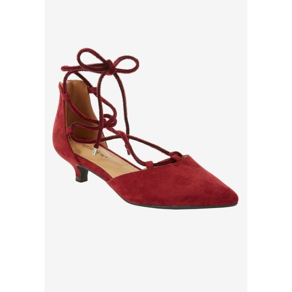 comfortview Shoes - Comfortview 9M Julieta Pump Lace Up Ankle Heels S7